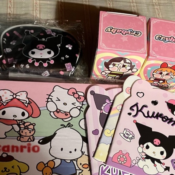 Sanrio Kuromi Large Tote Bag - 13.5" Wide 10" With Many Games, Toys, Etc - Picture 6 of 6